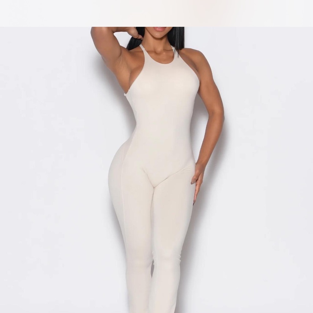 BOMBSHELL SPORTSWEAR  Cream Sleeveless Jumpsuit